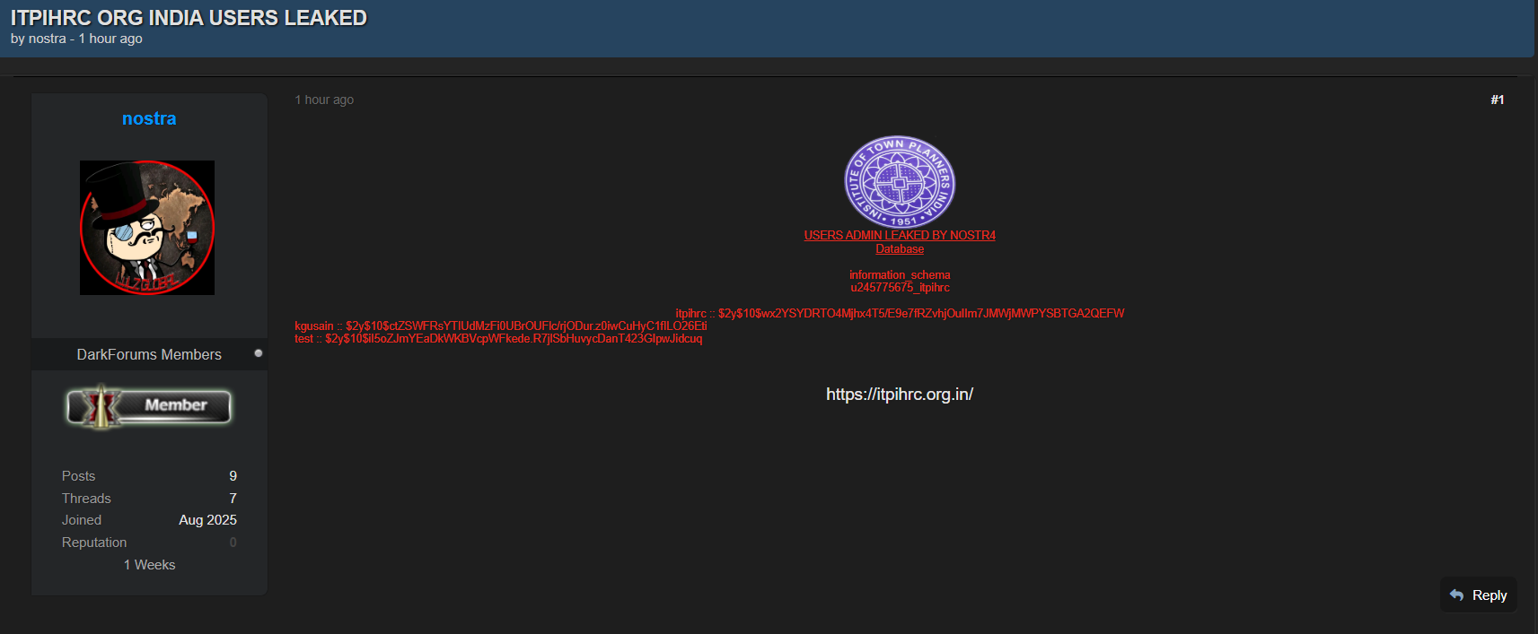 印度城市规划师协会涉嫌数据外泄-xLab 威胁情报