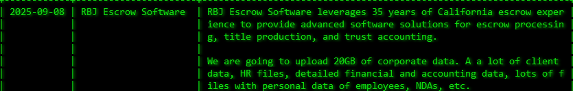 RBJ托管软件成为akira勒索软件的受害者-xLab 威胁情报