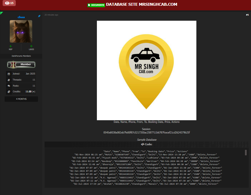 涉嫌出售辛格先生出租车数据-xLab 威胁情报