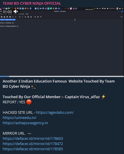 TEAM BD CYBER NINJA瞄准联合管理与工程学院网站-xLab 威胁情报