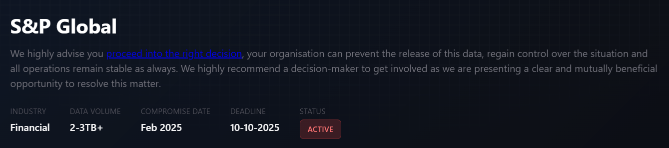 S&P Global涉嫌出售数据-xLab 威胁情报