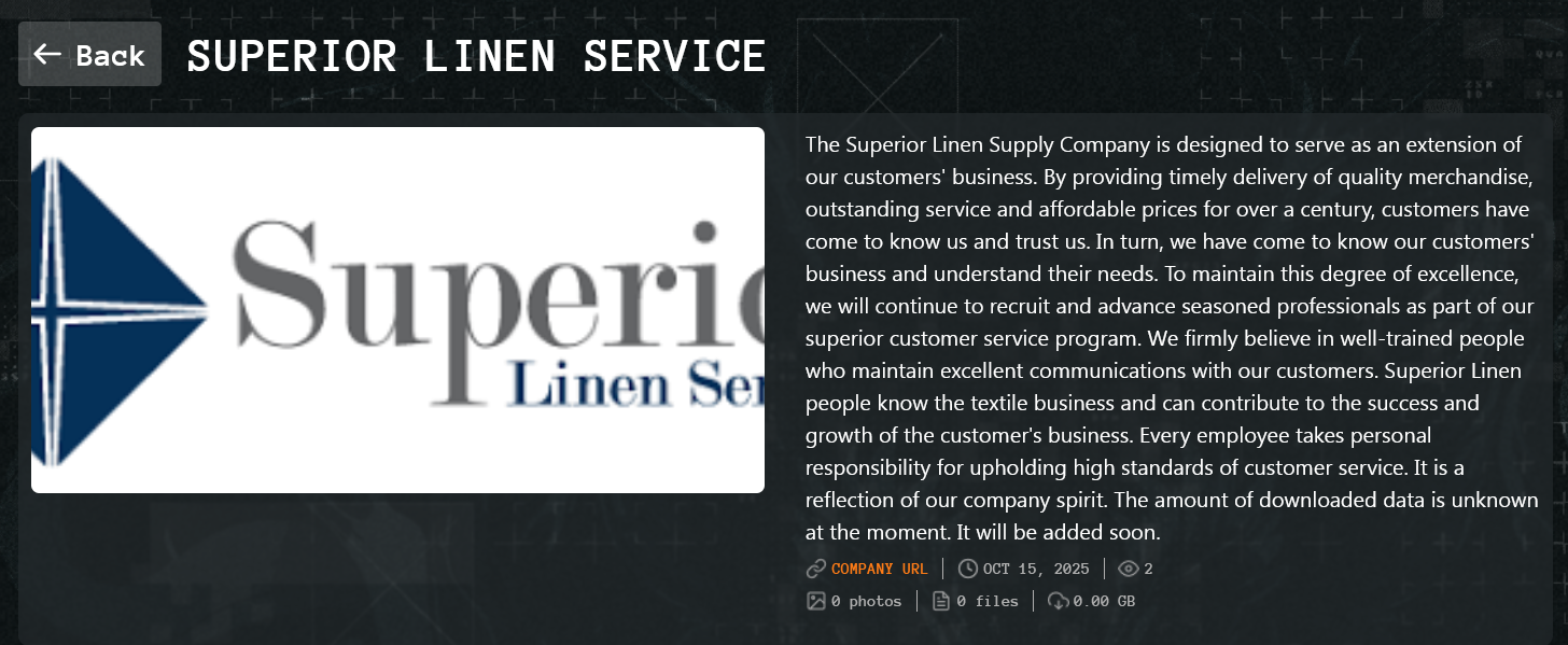 Superior亚麻供应公司成为Qilin勒索软件的受害者-xLab 威胁情报