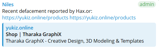 Hax.or targets the website of Tharaka GraphiX-xLab 威胁情报