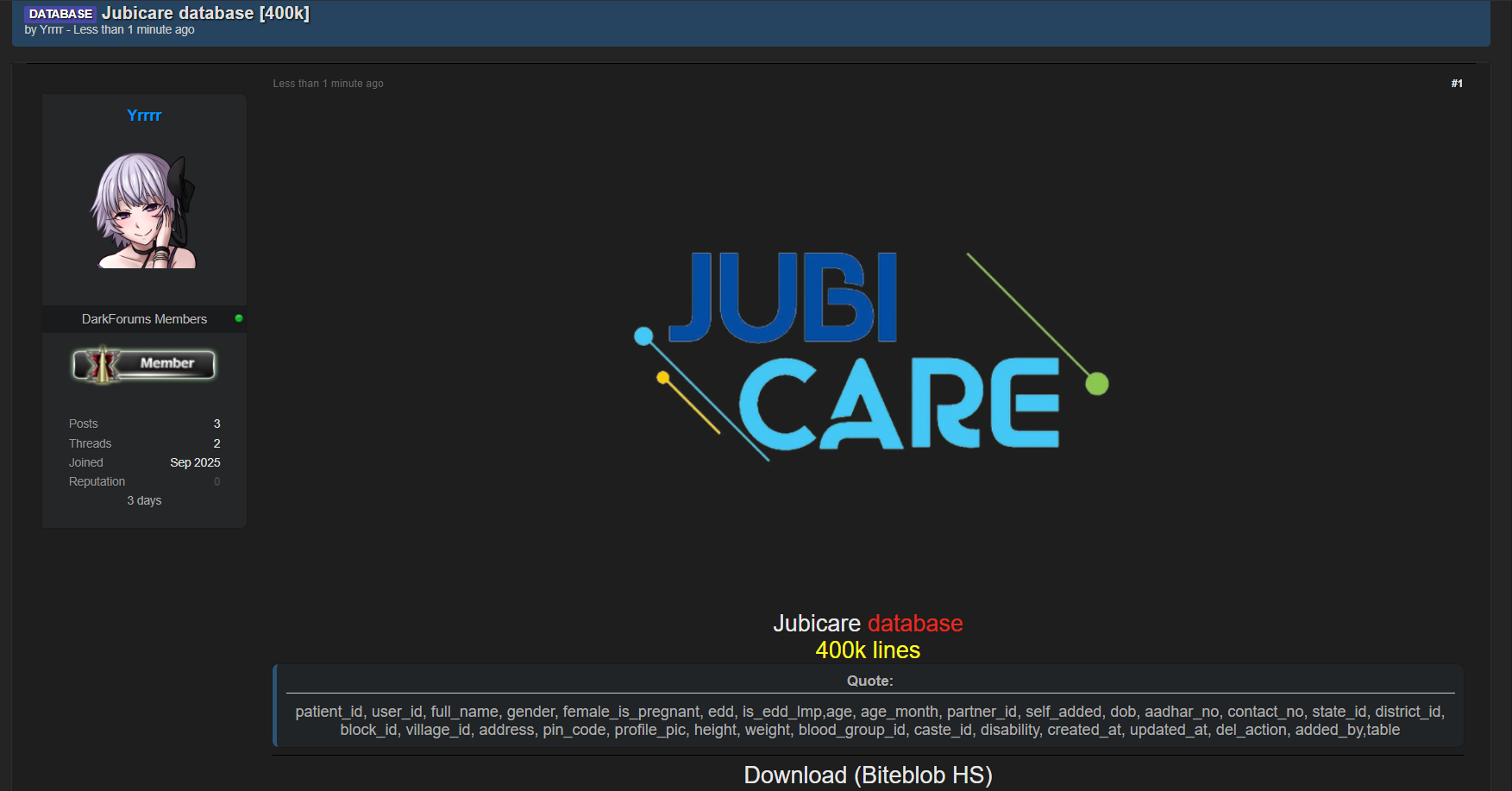 Jubilant Bhartia基金会涉嫌数据外泄-xLab 威胁情报