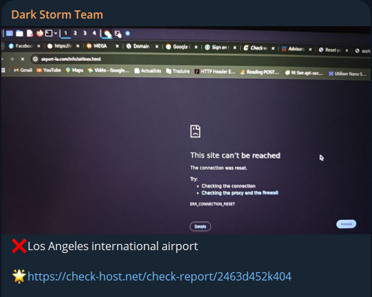 Dark Storm Team瞄准洛杉机国际机场网站-xLab 威胁情报