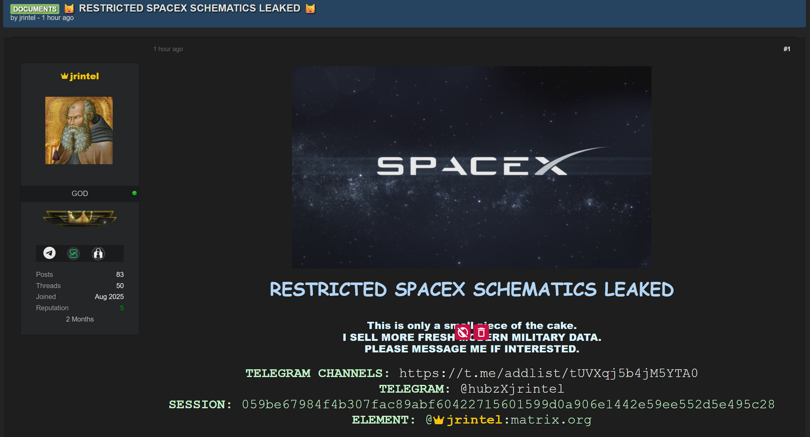 SpaceX涉嫌数据外泄-xLab 威胁情报