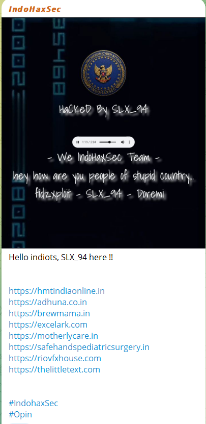 INDOHAXSEC瞄准Safe Hands小儿外科网站-xLab 威胁情报
