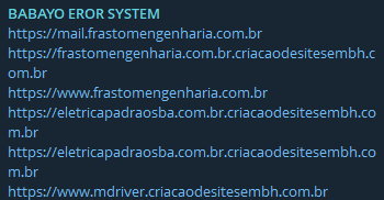 BABAYO EROR SYSTEM targets the website of Criação de Sites em BH-xLab 威胁情报