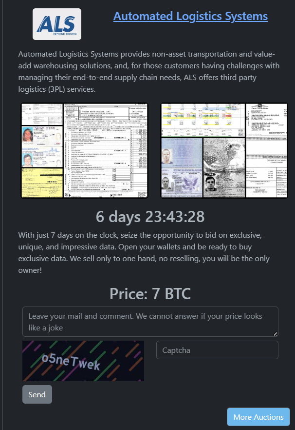 自动化物流系统有限责任公司。成为RHYSIDA勒索软件的受害者-xLab 威胁情报