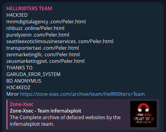 HellR00ters团队瞄准美国多个网站-xLab 威胁情报