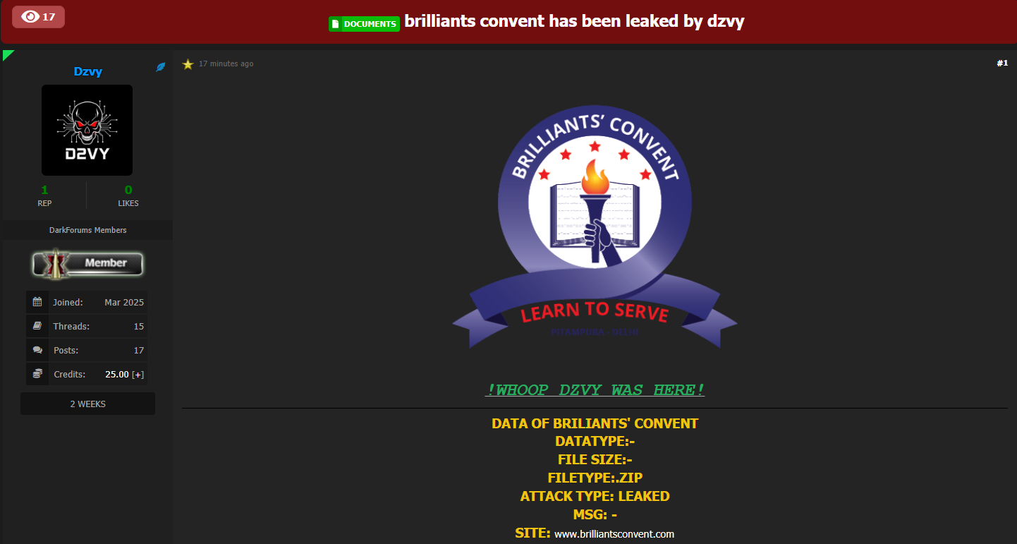 辉煌女修道院学校涉嫌数据泄露-xLab 威胁情报