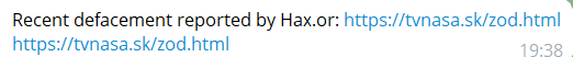 Hax.or targets the website of Televízia Naša-xLab 威胁情报