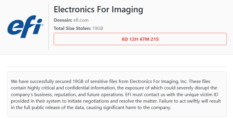 成像电子产品成为HELLCAT勒索软件的受害者-xLab 威胁情报