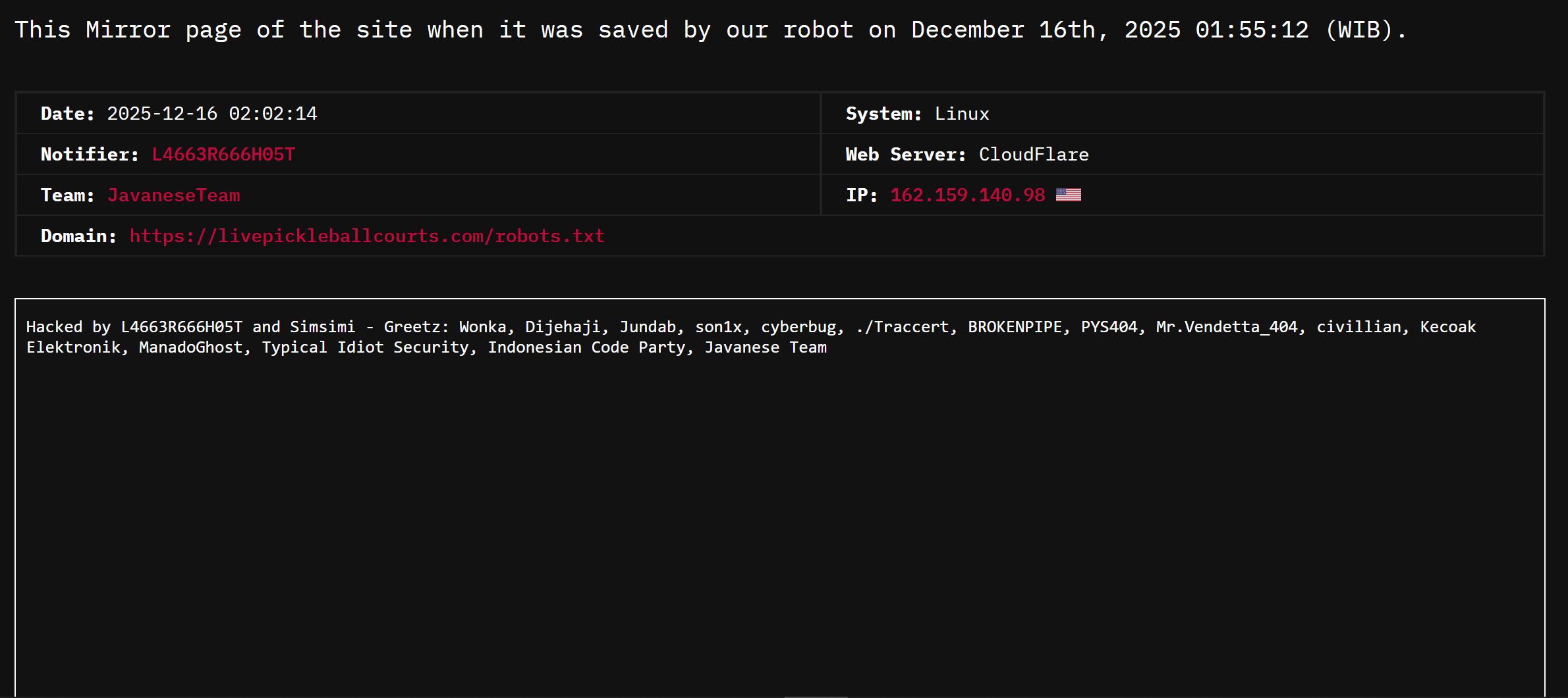 JavaneseTeam瞄准现场匹克球场网站-xLab 威胁情报