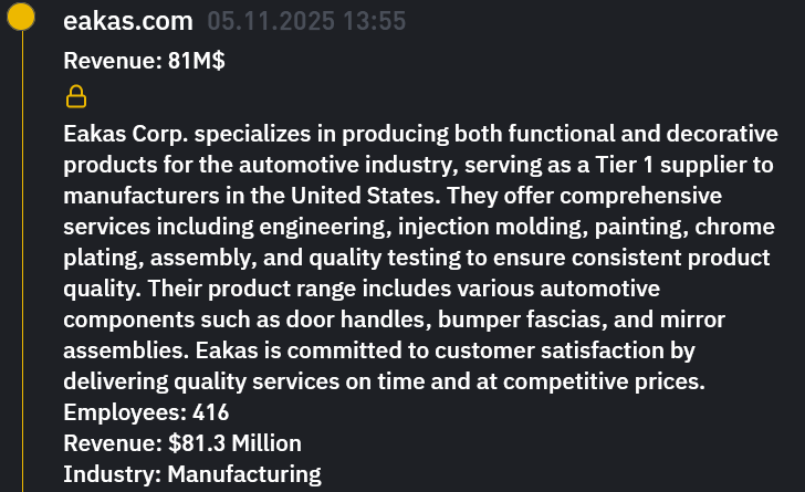 Eakas公司成为INC RANSOM勒索软件的受害者-xLab 威胁情报