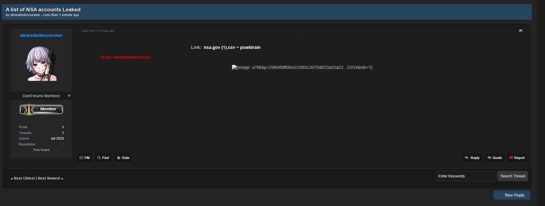 涉嫌出售国家安全局账户-xLab 威胁情报