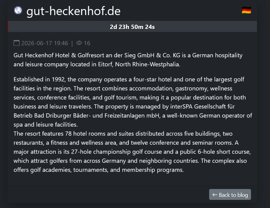 Gut Heckenhof Hotel & Golfresort an der Sieg falls victim to SAFEPAY Ramsomware-xLab 威胁情报