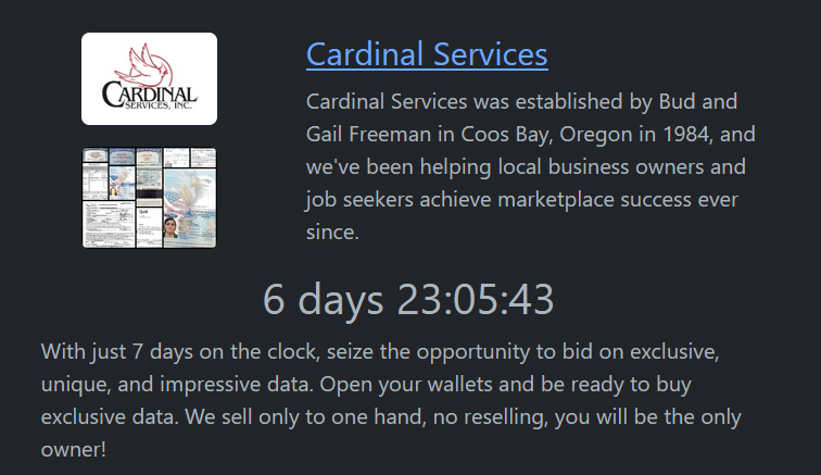 INC.Cardinal Services成为RHYSIDA勒索软件的受害者-xLab 威胁情报