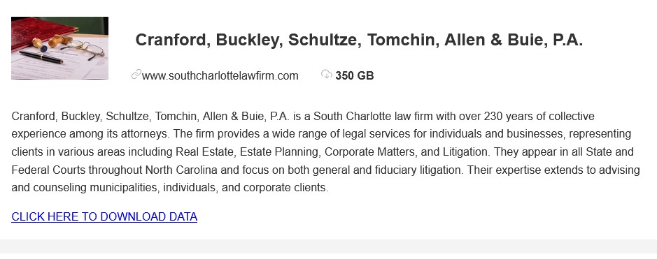 克兰福德、巴克利、舒尔茨、汤姆钦、艾伦和布伊，P.A.成为MintEye勒索软件的受害者-xLab 威胁情报