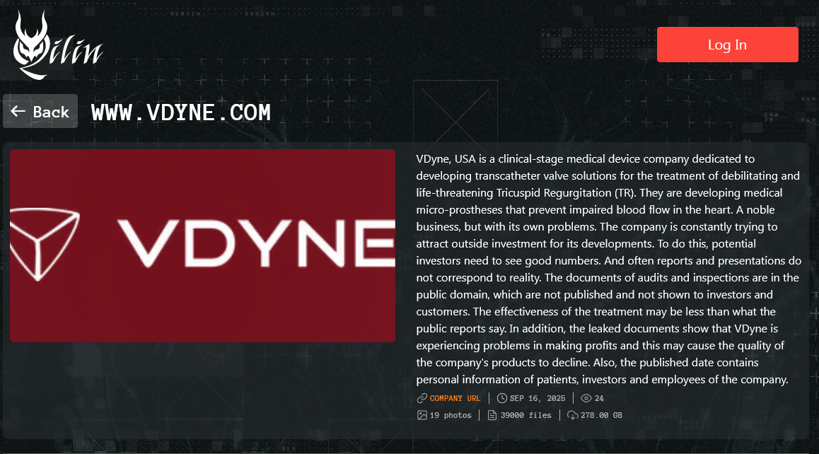 VDyne成为Qilin勒索软件的受害者-xLab 威胁情报