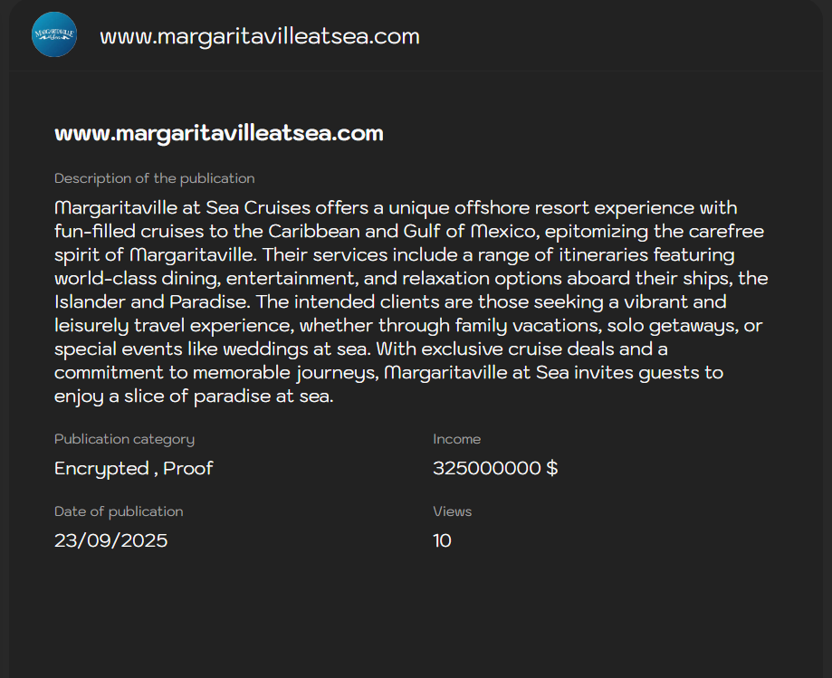 Margaritaville At Sea成为LYNX勒索软件的受害者-xLab 威胁情报