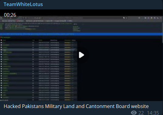 TeamWhiteLotus针对巴基斯坦军事土地和军营部网站-xLab 威胁情报