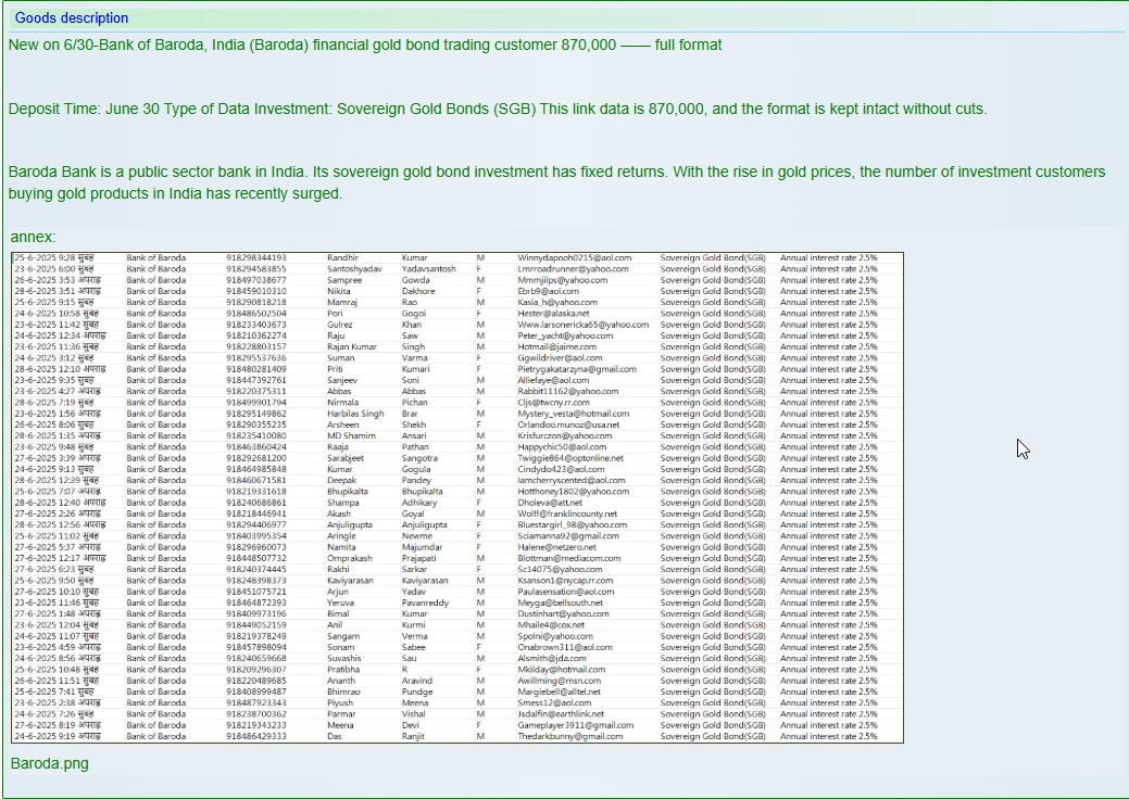 巴罗达银行涉嫌数据泄露-xLab 威胁情报