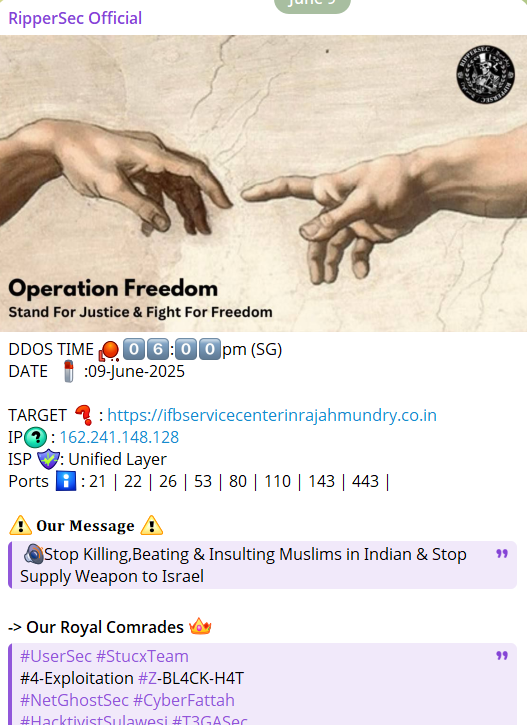 RipperSec瞄准IFB服务中心网站-xLab 威胁情报