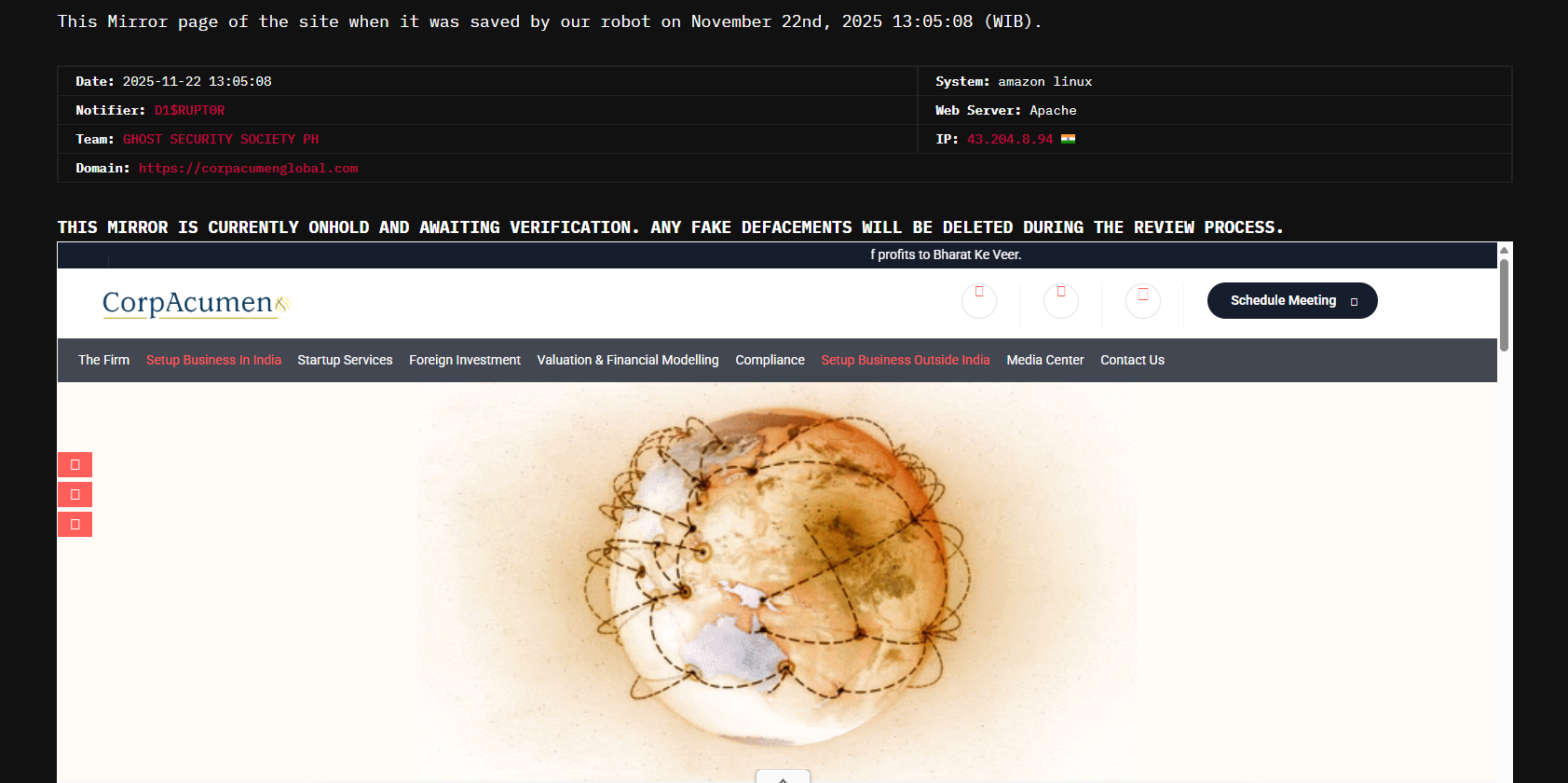 D1$RUPT0R针对Corp Acumen的网站-xLab 威胁情报