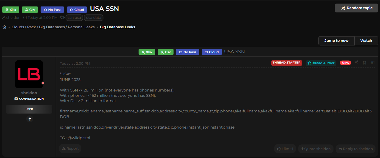 涉嫌数据泄露美国公民个人记录-xLab 威胁情报