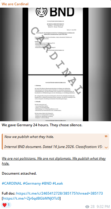 Alleged data breach of Bundesnachrichtendienst-xLab 威胁情报