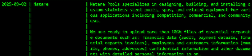 Natare Corporation成为Akira勒索软件的受害者-xLab 威胁情报