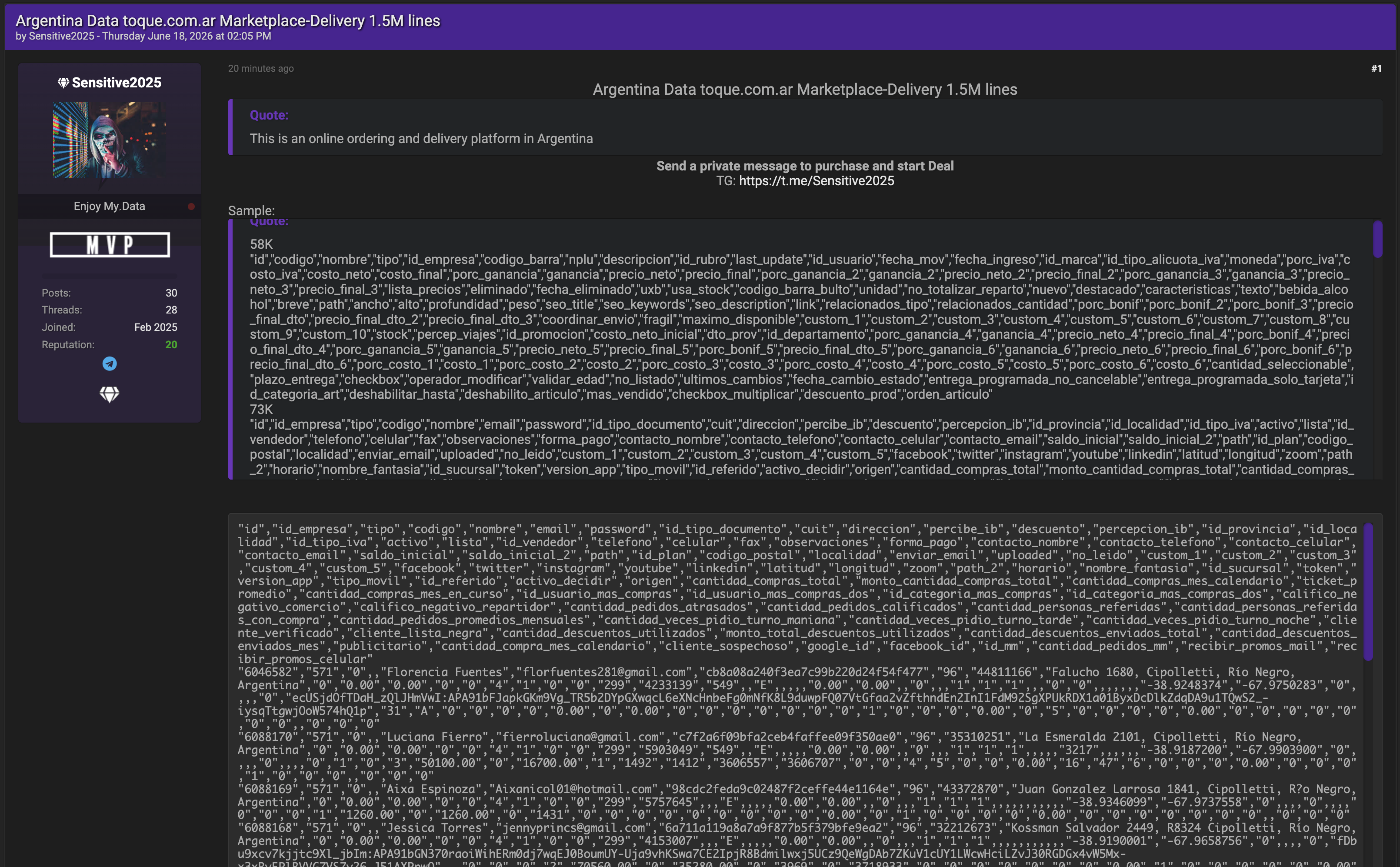 Alleged Data Breach of Toque-xLab 威胁情报