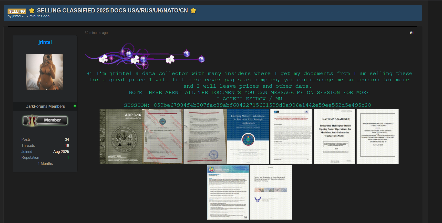 涉嫌出售多国机密文件-xLab 威胁情报