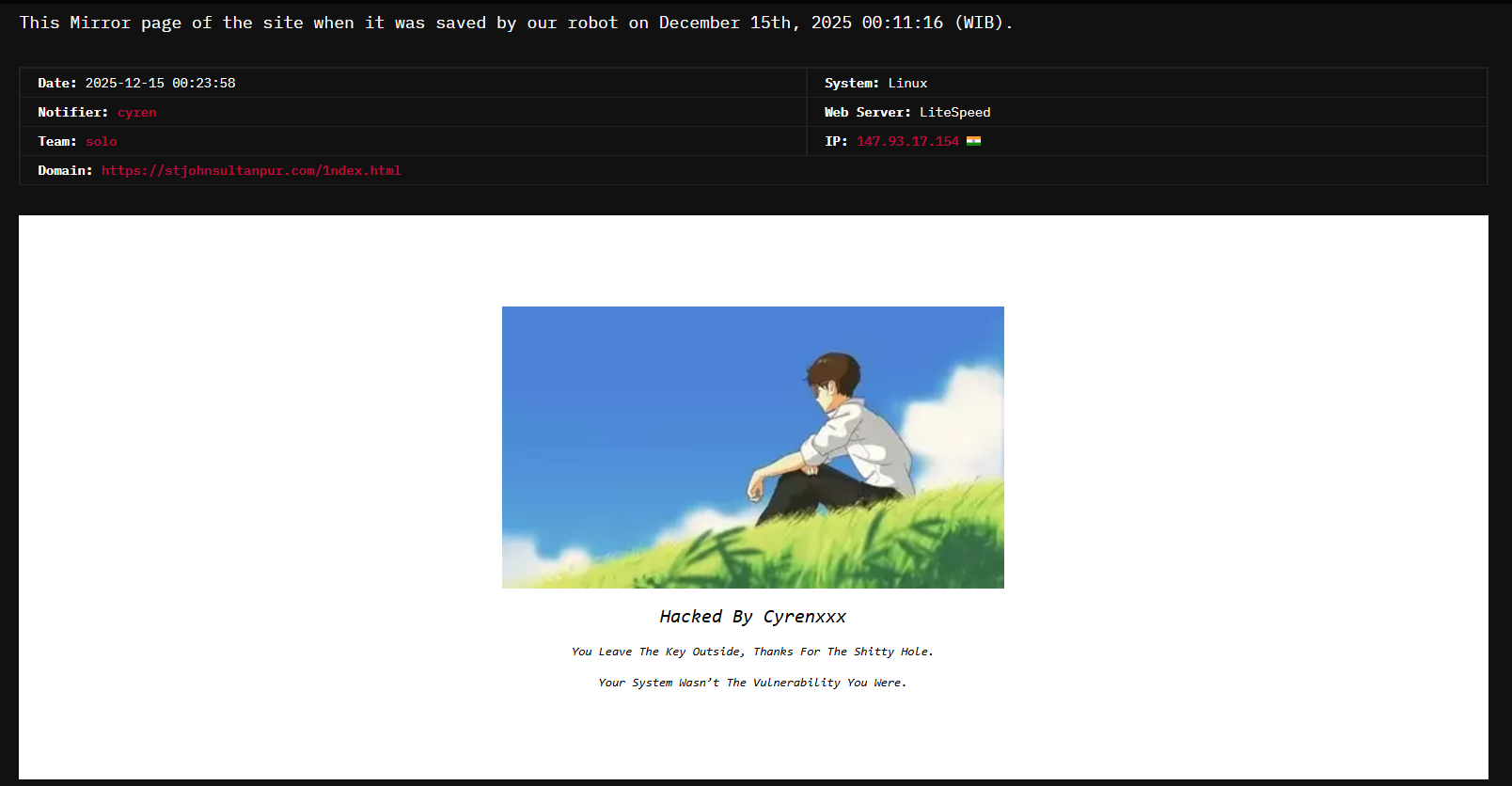Solo瞄准圣约翰修道院学校网站-xLab 威胁情报