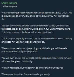 Alleged unauthorized sale of Breach Forums-xLab 威胁情报