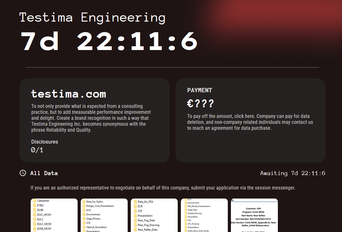 Testima Engineering Inc.成为Kill Security的受害者-xLab 威胁情报