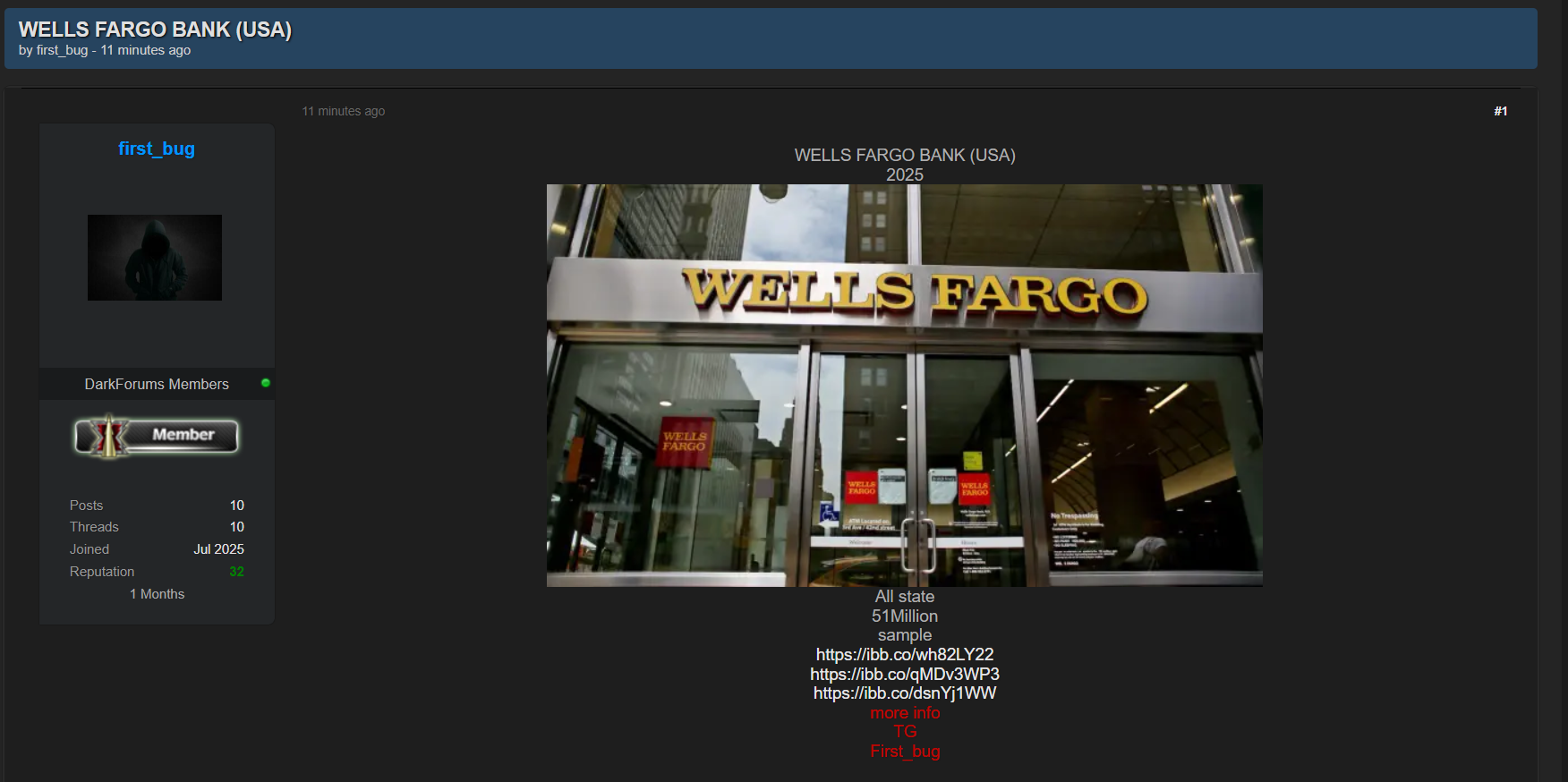 富国银行涉嫌出售数据-xLab 威胁情报