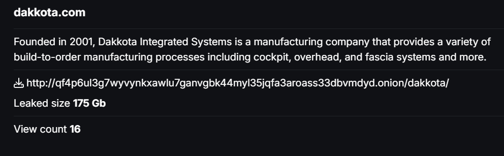 Dakkota Integrated Systems成为CHAOS勒索软件的受害者-xLab 威胁情报