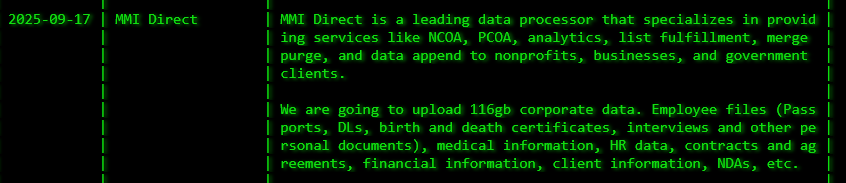MMI Direct成为akira勒索软件的受害者-xLab 威胁情报