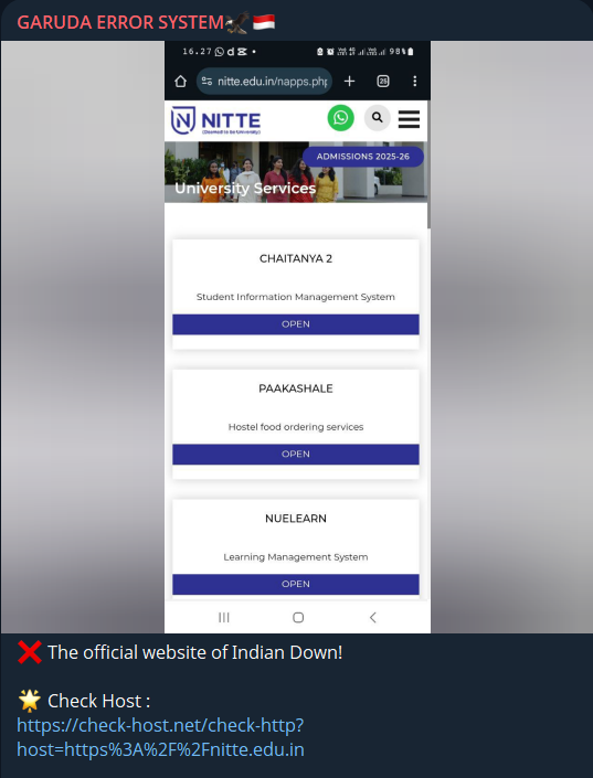 GARUDA ERROR SYSTEM瞄准日特大学网站-xLab 威胁情报