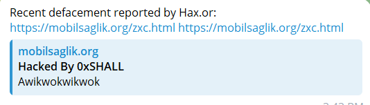 Hax.or targets the website of Mobil Sağlık ORG-xLab 威胁情报