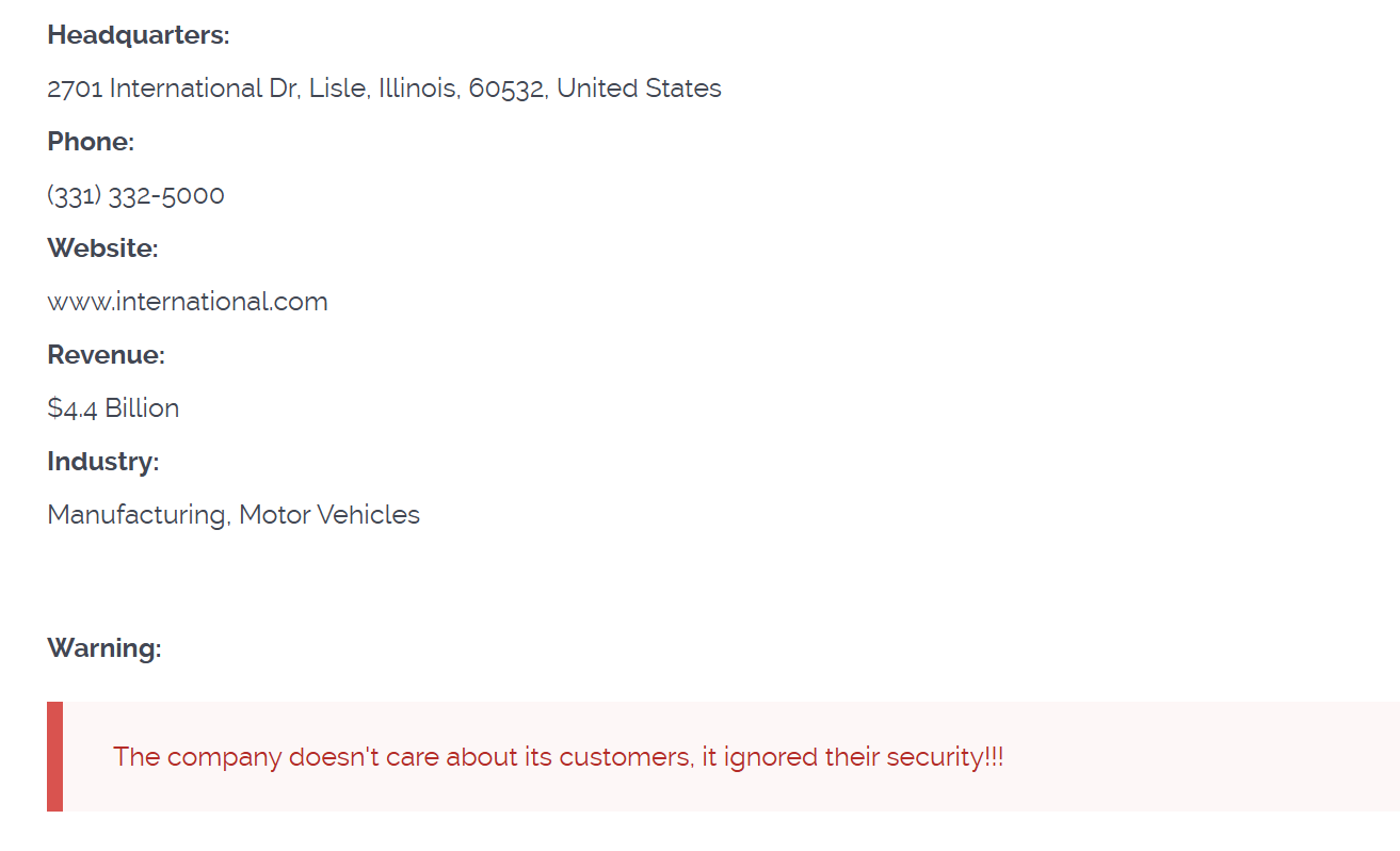 国际汽车有限责任公司成为CL0P勒索软件的受害者-xLab 威胁情报