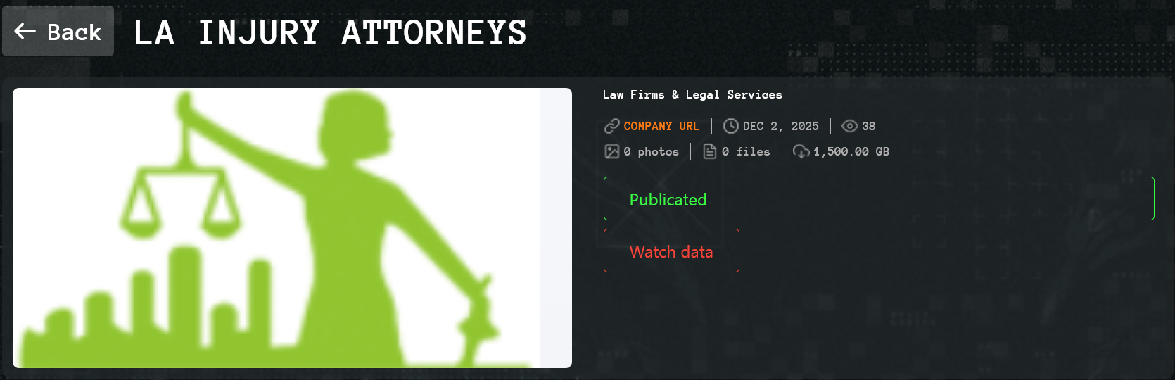 洛杉矶伤害律师成为Qilin勒索软件的受害者-xLab 威胁情报