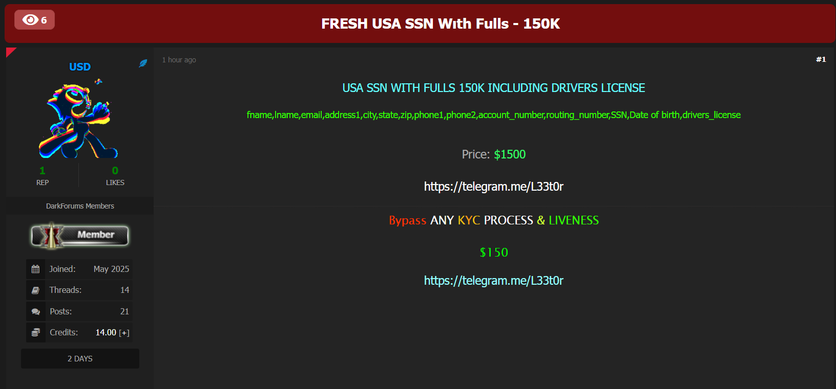 美国涉嫌泄露SSN数据-xLab 威胁情报