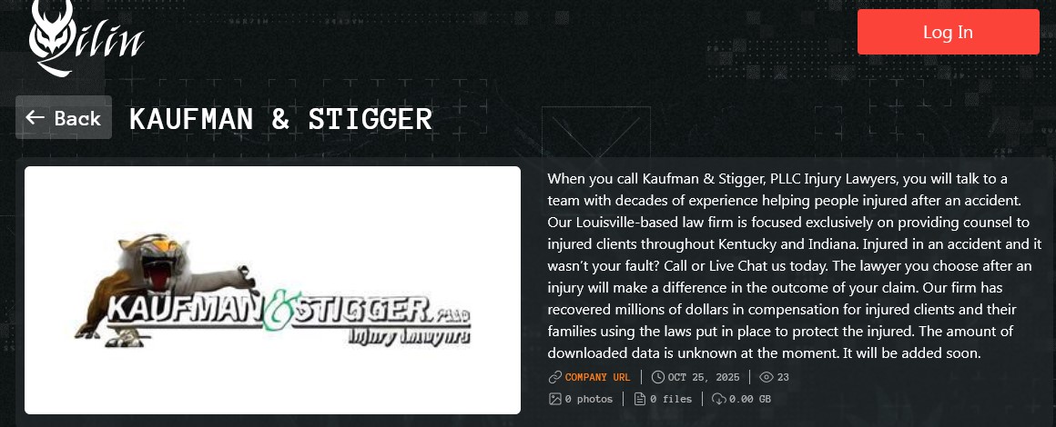 PLLC伤害律师Kaufman&Stigger成为Qilin勒索软件的受害者-xLab 威胁情报