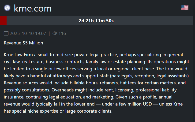 krne.com成为SAFEPAY勒索软件的受害者-xLab 威胁情报