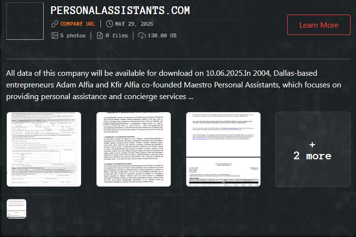Maestro个人助理成为Qilin勒索软件的受害者-xLab 威胁情报