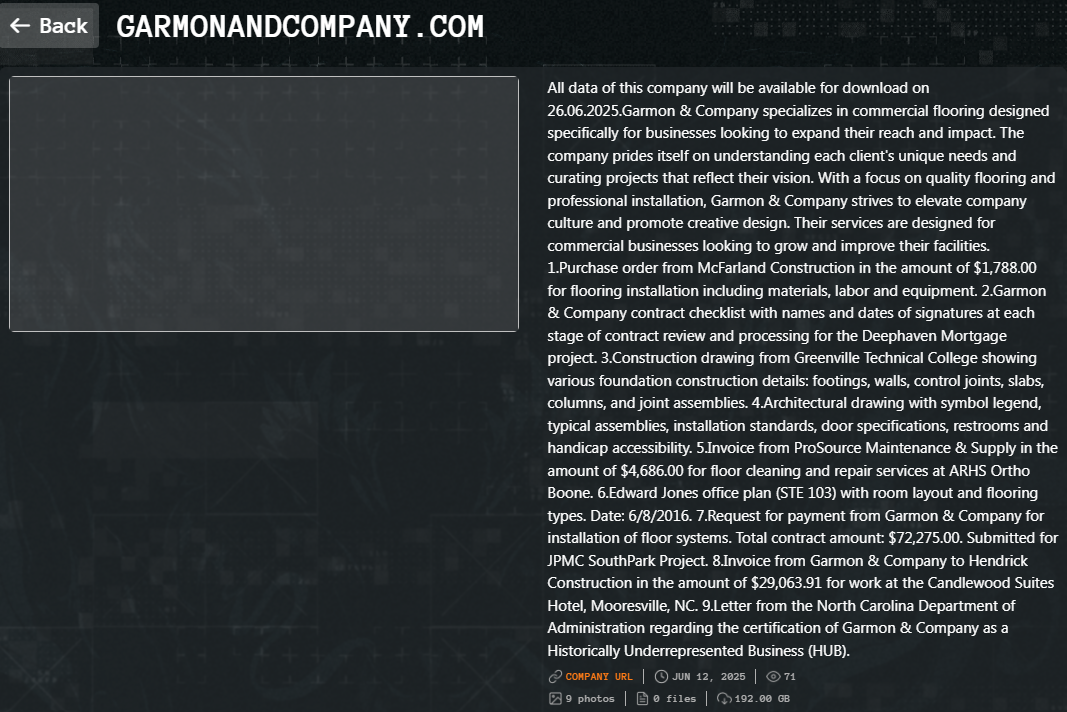 Garmon&Company成为Qilin勒索软件的受害者-xLab 威胁情报