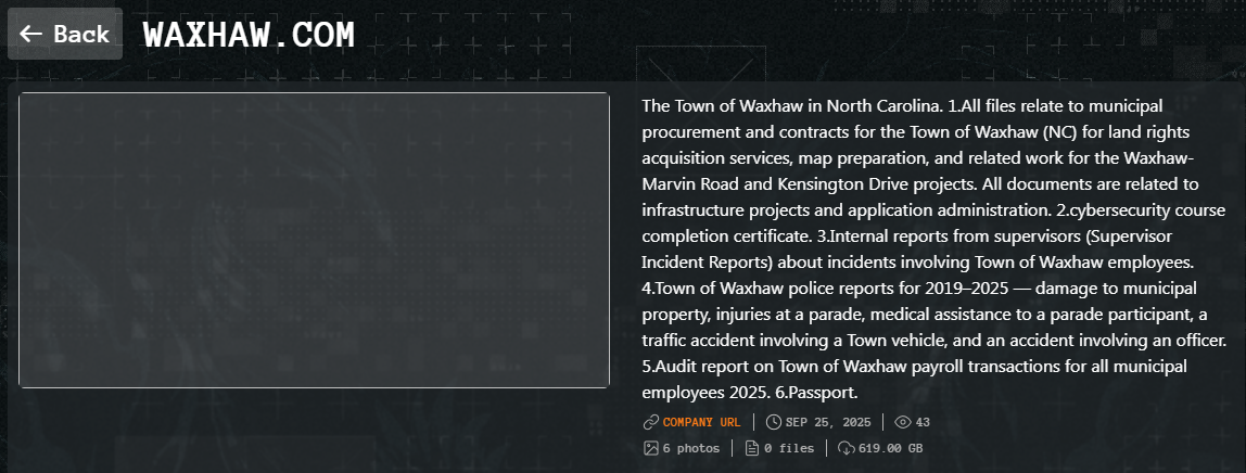 瓦克肖镇成为Qilin勒索软件的受害者-xLab 威胁情报